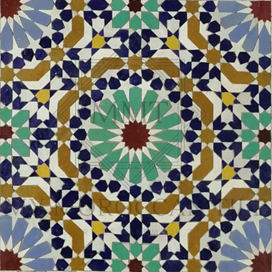 Moroccan Bouquet mosaic backsplash in custom color combination