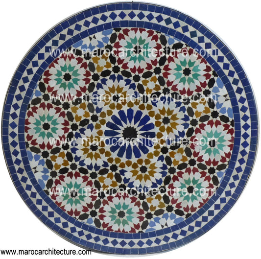 Sixteen Pointed Mosaic Table Top 1908 - My Moroccan Tile
