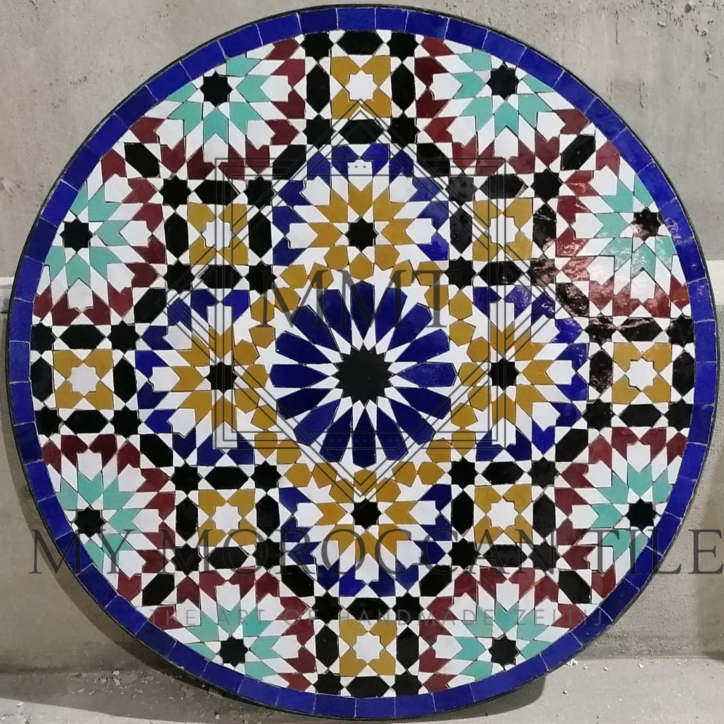 Sixteen Pointed Mosaic Table Top 1908 - My Moroccan Tile