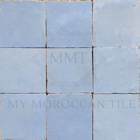 Sky Blue Moroccan Zellige Tile - My Moroccan Tile