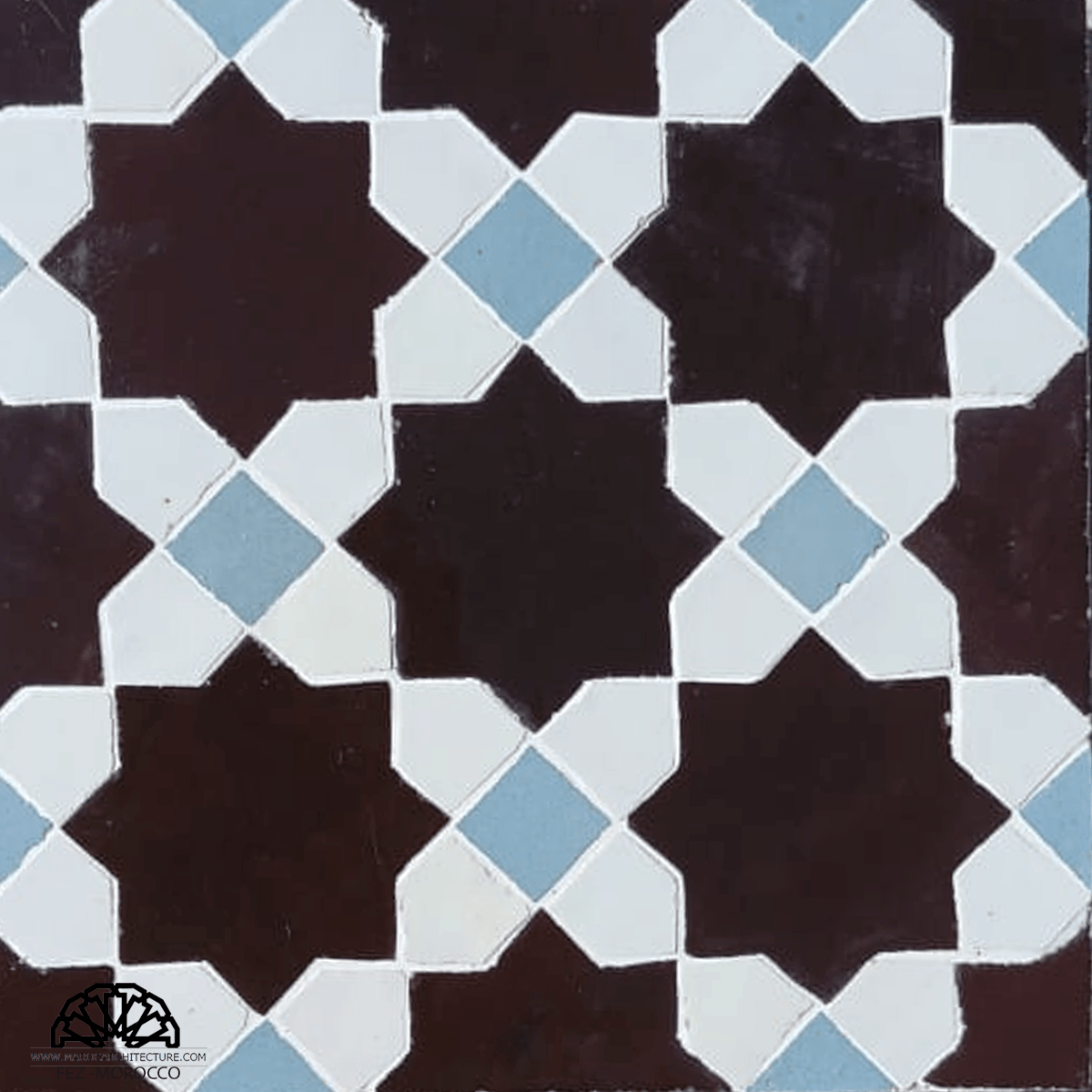 Star and Cross with petals - My Moroccan Tile