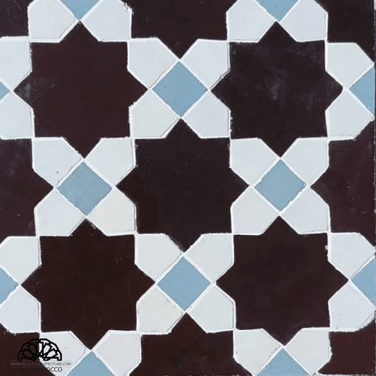 Star and Cross with petals - My Moroccan Tile