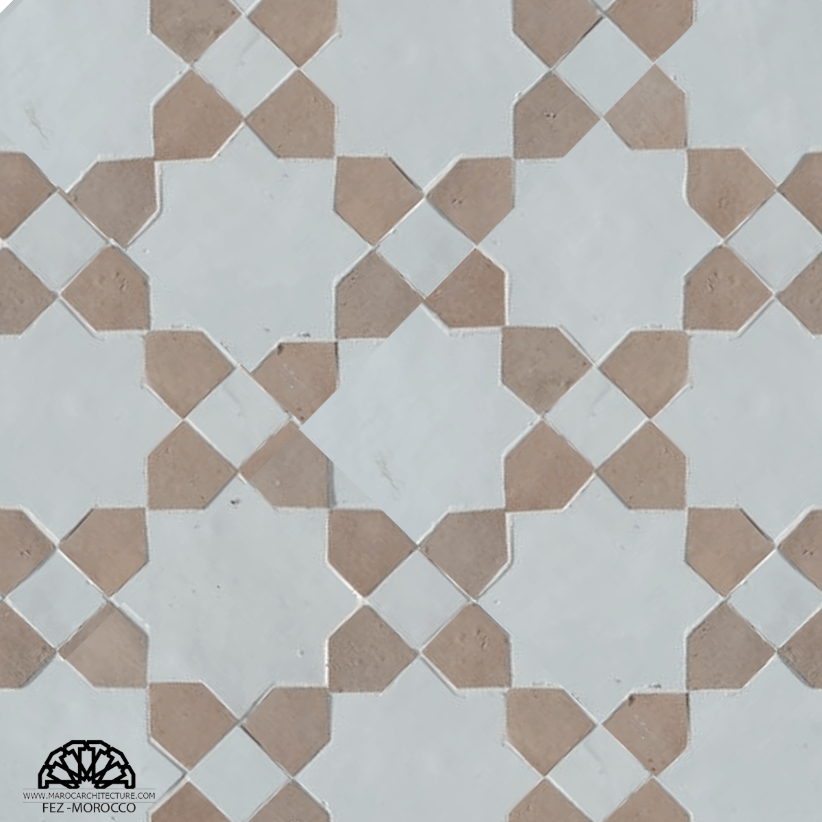 Star and Cross with petals - My Moroccan Tile