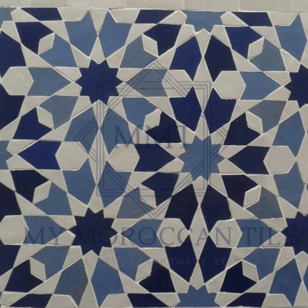 Ten pointed star Alhambra mosaic - My Moroccan Tile