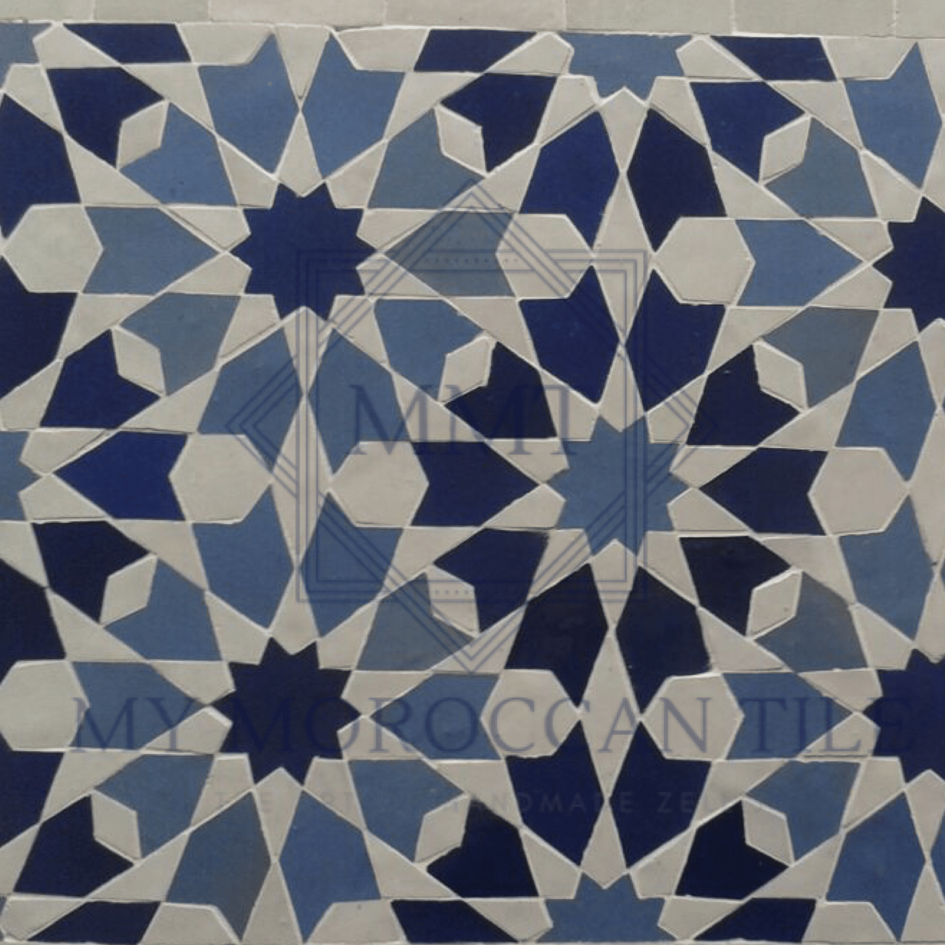 Ten pointed star Alhambra mosaic - My Moroccan Tile