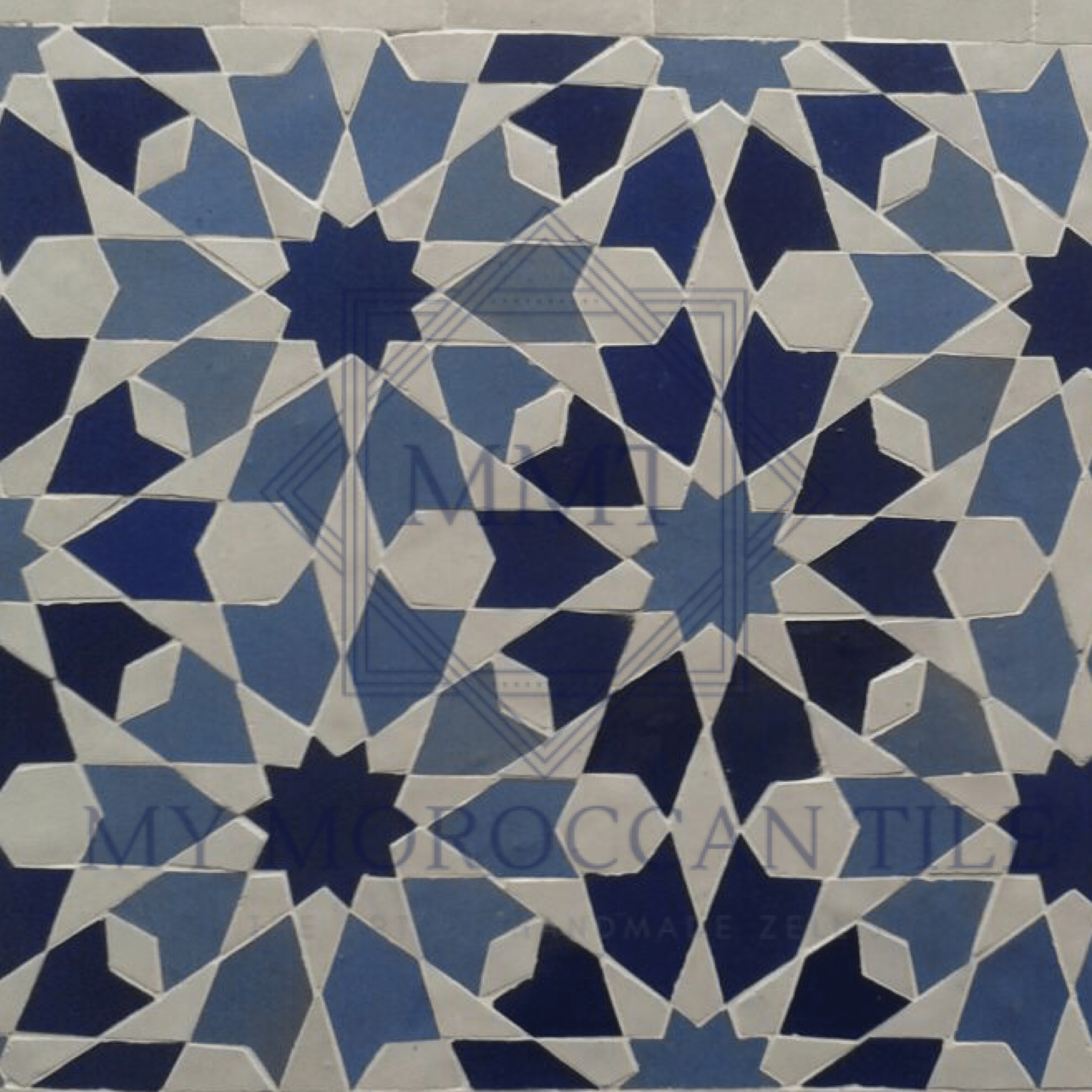 Ten pointed star Alhambra mosaic - My Moroccan Tile