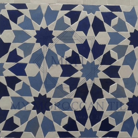 Ten pointed star Alhambra mosaic - My Moroccan Tile