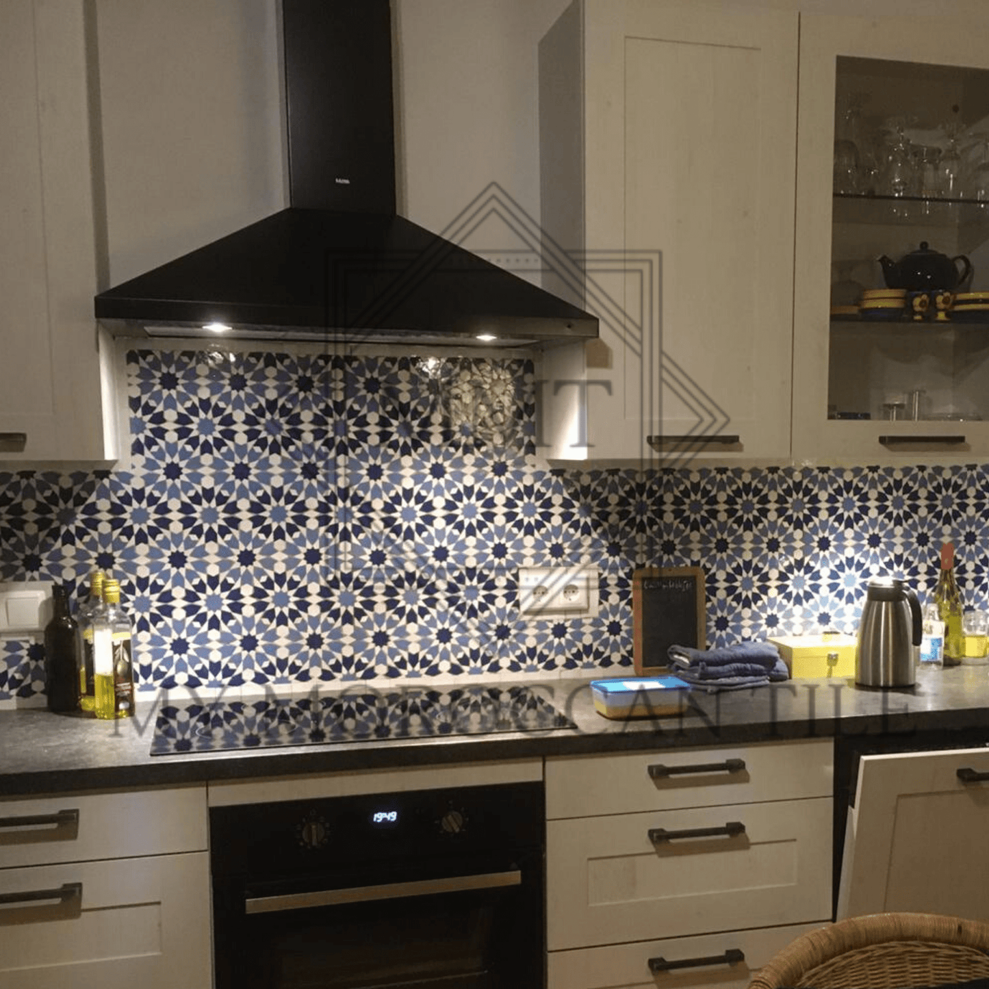 Ten pointed star Alhambra mosaic - My Moroccan Tile