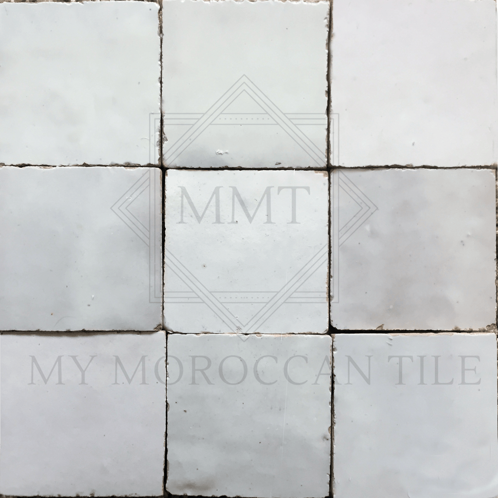 White Moroccan Zellige Tile - My Moroccan Tile