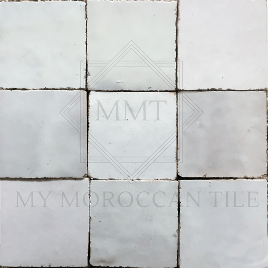 White Moroccan Zellige Tile - My Moroccan Tile